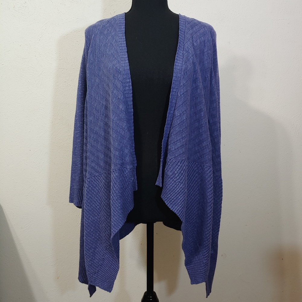 Eileen Fisher Linen Blend Open Cardigan